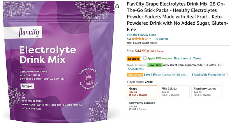 Flavcity Electrolyte Amazon