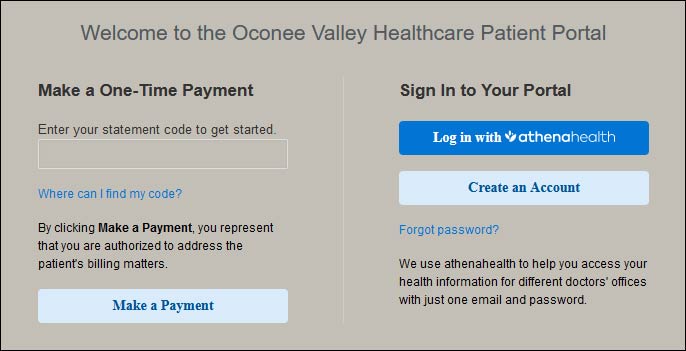 Oconee Valley Healthcare Patient Portal