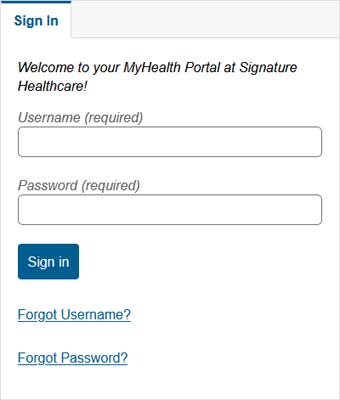 Signature Healthcare Portal