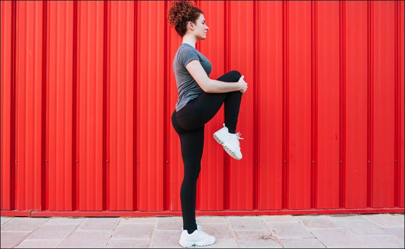 Standing Toe Touches and Leg Lifts